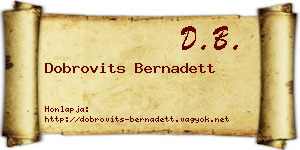 Dobrovits Bernadett névjegykártya