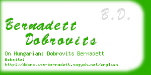 bernadett dobrovits business card